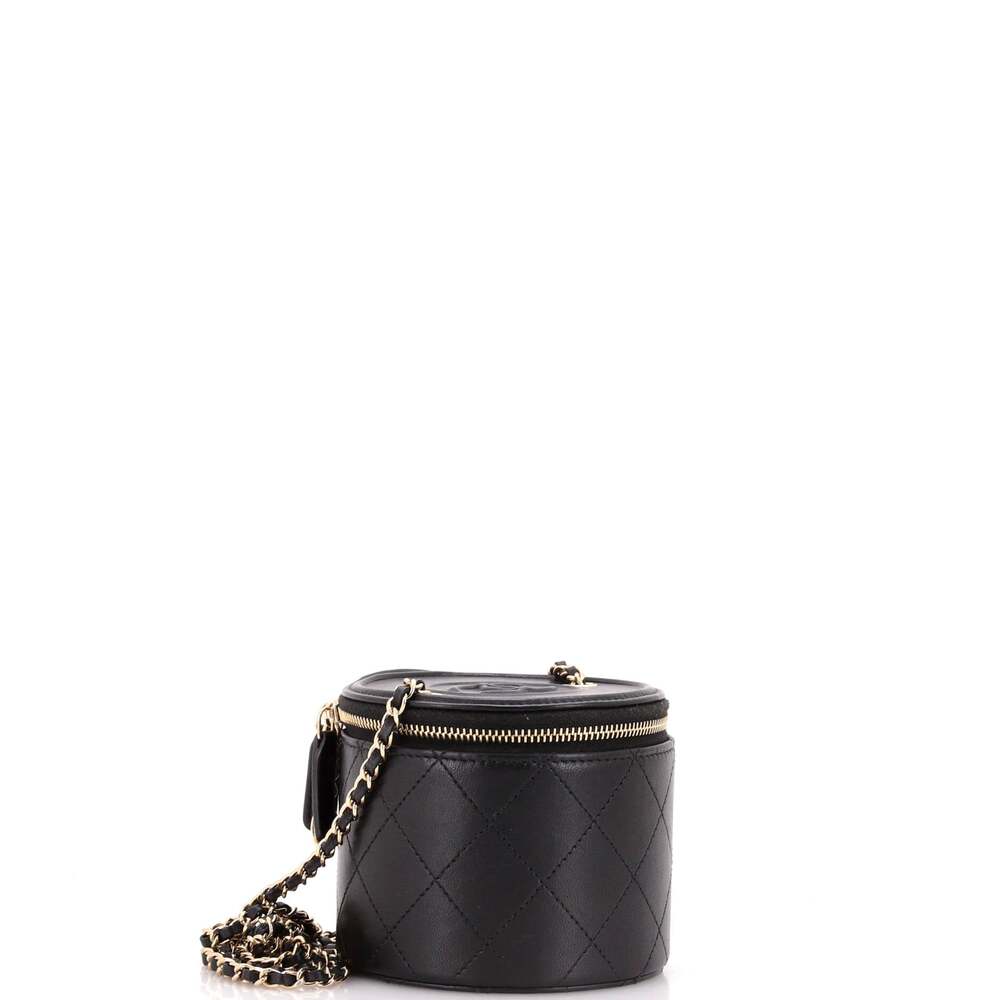 Chanel Cc Round Vanity Case With Chain #206781C16B - Picture 3 of 9